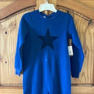 Kids Snugabye Convert-a-foot blue star one piece pajamas size 12 - NWT